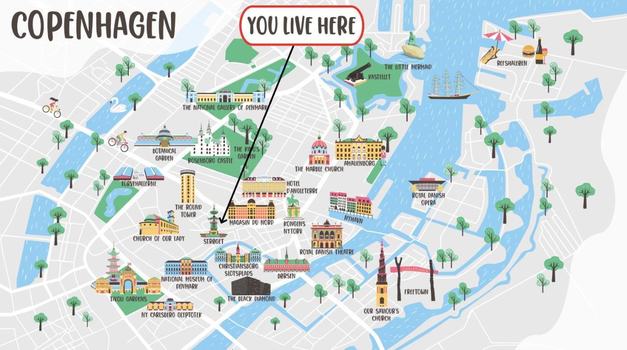 Beautiful Apartments On Stroget In Copenhagen City Center Экстерьер фото